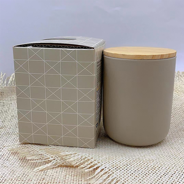 Wholesale Ceramic Jar Luxury Private Label Holiday Scented Candle with Lid