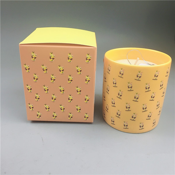 Wood Wick Ceramic Jar Candles Unique Luxury Candle Holders Colorful Grey White Black Pink Round Bottom Empty Ceramic Candle Jar with Lids