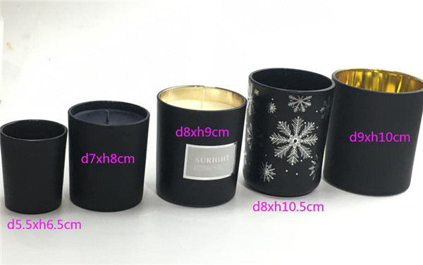 Home Fragrances Home Decoration Classic Matte Frosted Black Color Gift Box Packing Glass Jar Scented Soy Wax Candles with Lid