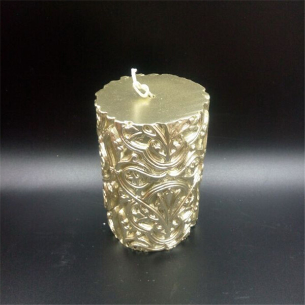 Wholesale Customized Eco-friendly Unique Design Cheap Gold Pillar Candles